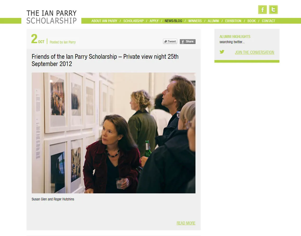 Ian Parry Scholarschip