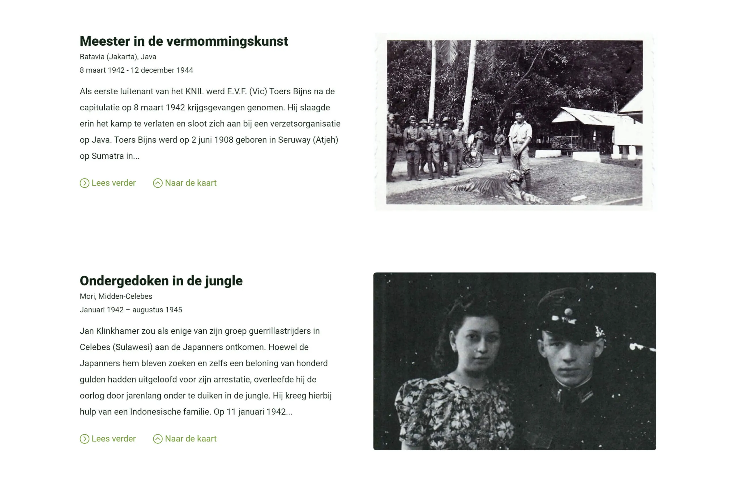 Kaart van Indisch verzet